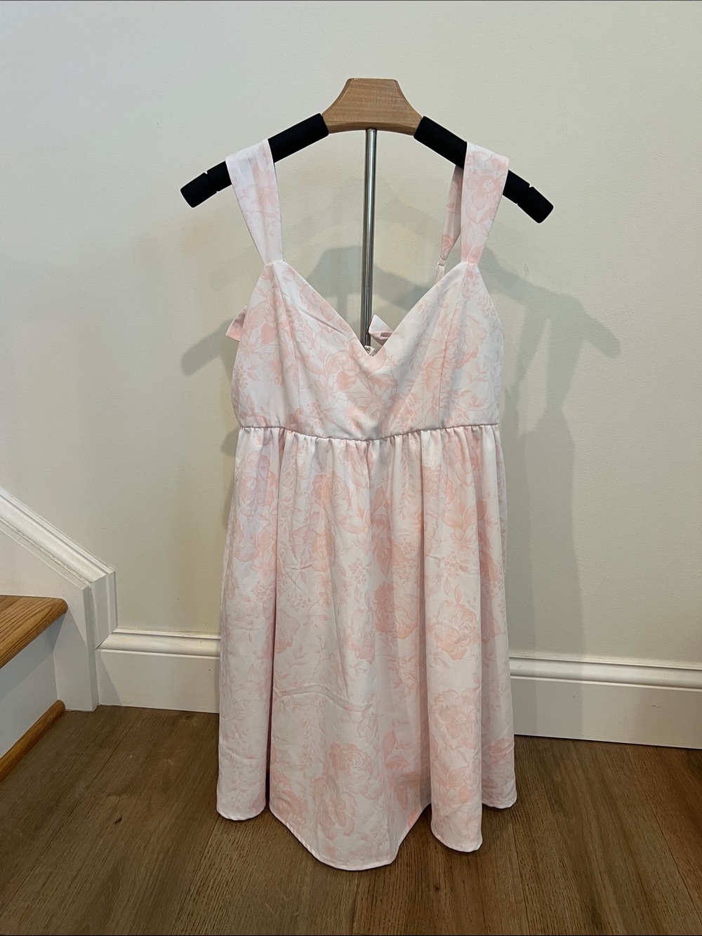 Trixxi Pink Floral Sundress with Wide Straps